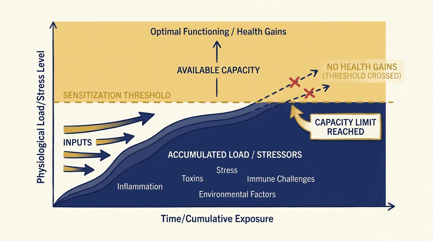 Diagram illustrating the threshold at which doing everything right stops producing results.